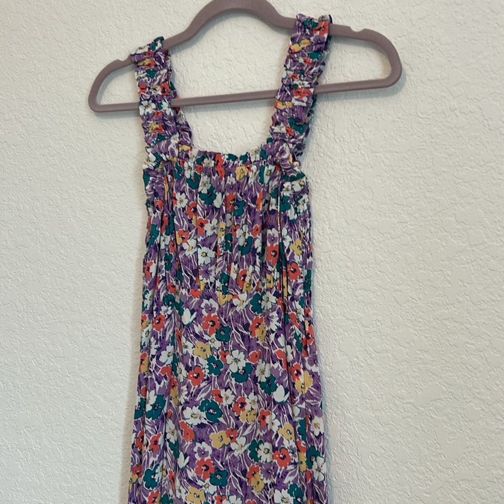 Faithfull the Brand Mid Summer Floral Crepe Mini Dress Size Small - Picture 2 of 10